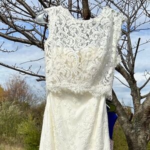 Wedding Gown with Lace Topper